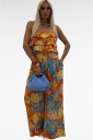 jumpsuit con fantasia floreale tropical